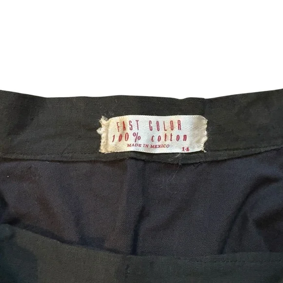 Vintage 1950’s/1960’s Matador Hand Painted Sequined Mexican Cotton Circle Skirt - Picture 15 of 16